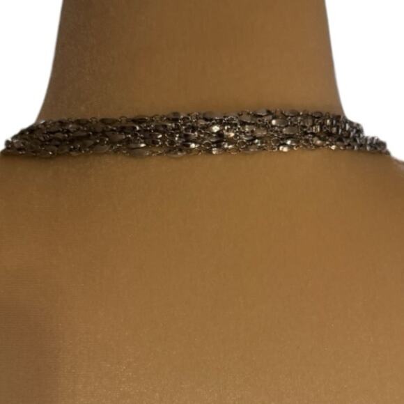 Stella & Dot Mesa Necklace - silver, gold, rose gold, and white - Picture 5 of 7